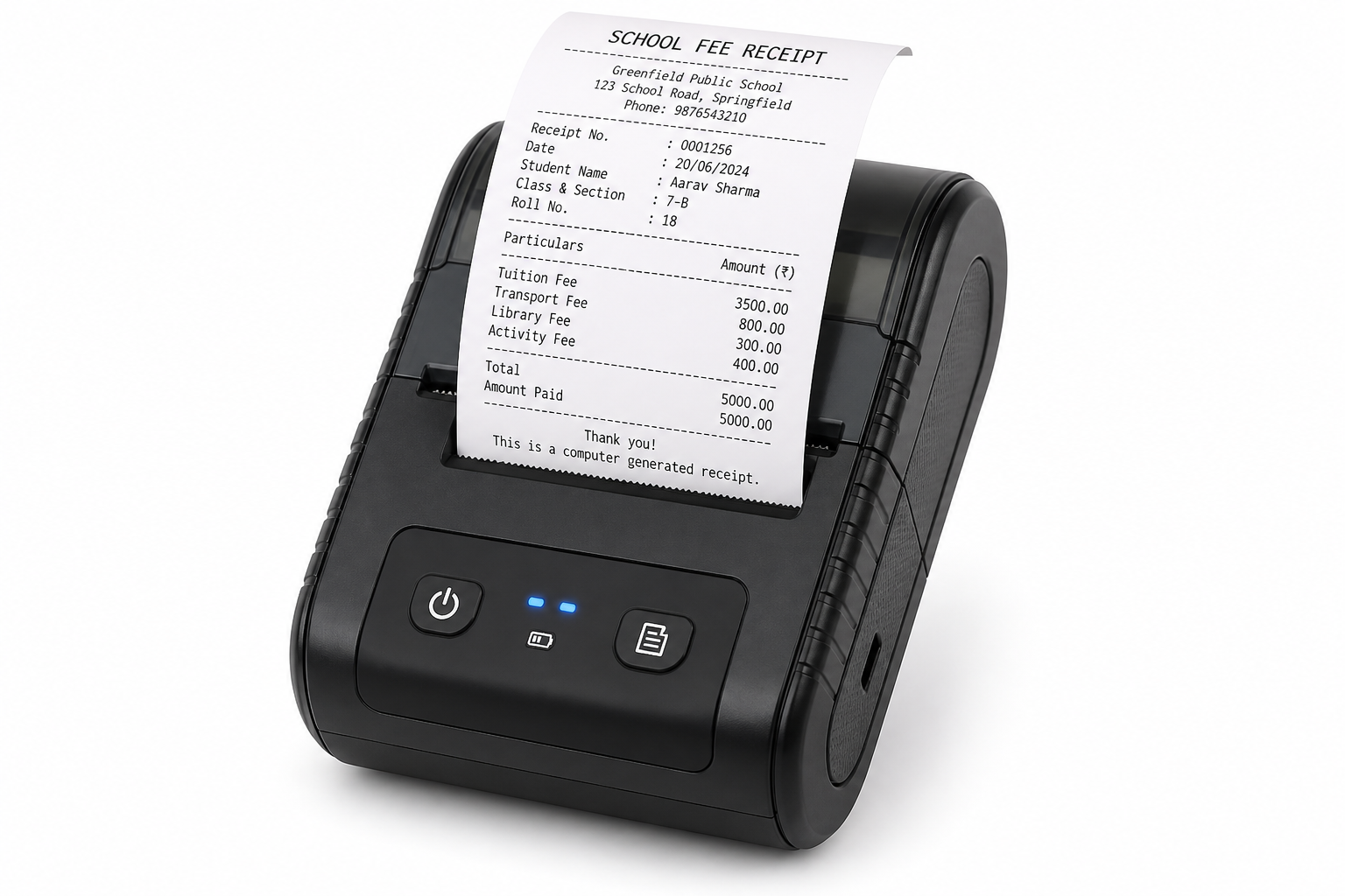 Portable Bluetooth thermal receipt printer